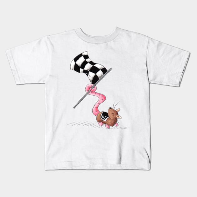 Retired Racer Kids T-Shirt by KristenOKeefeArt